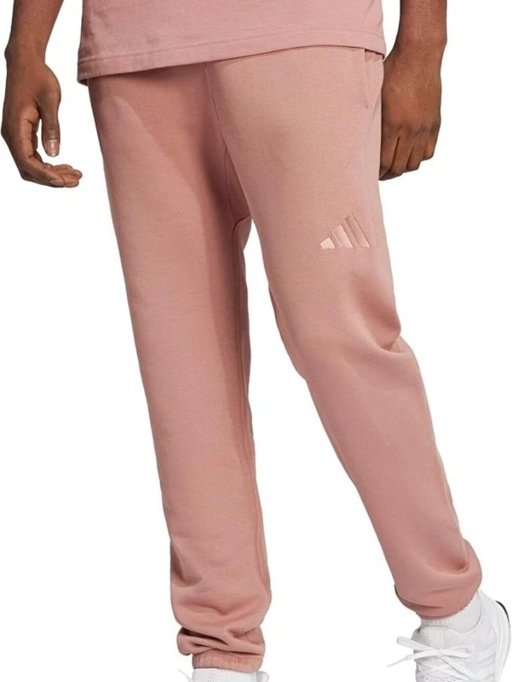 Adidas Men LT ALL SZN Fleece Tapered Pants Warm Clay NWT